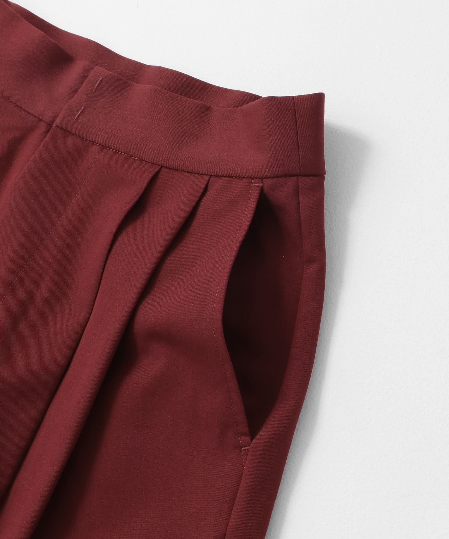 レースヘムクロップドパンツ BORDEAUX 36