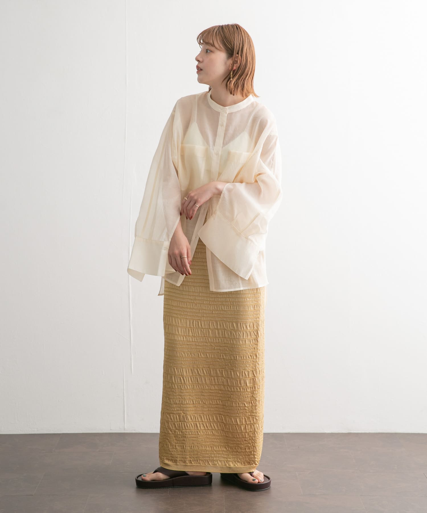 身長：160cm サイズ：one