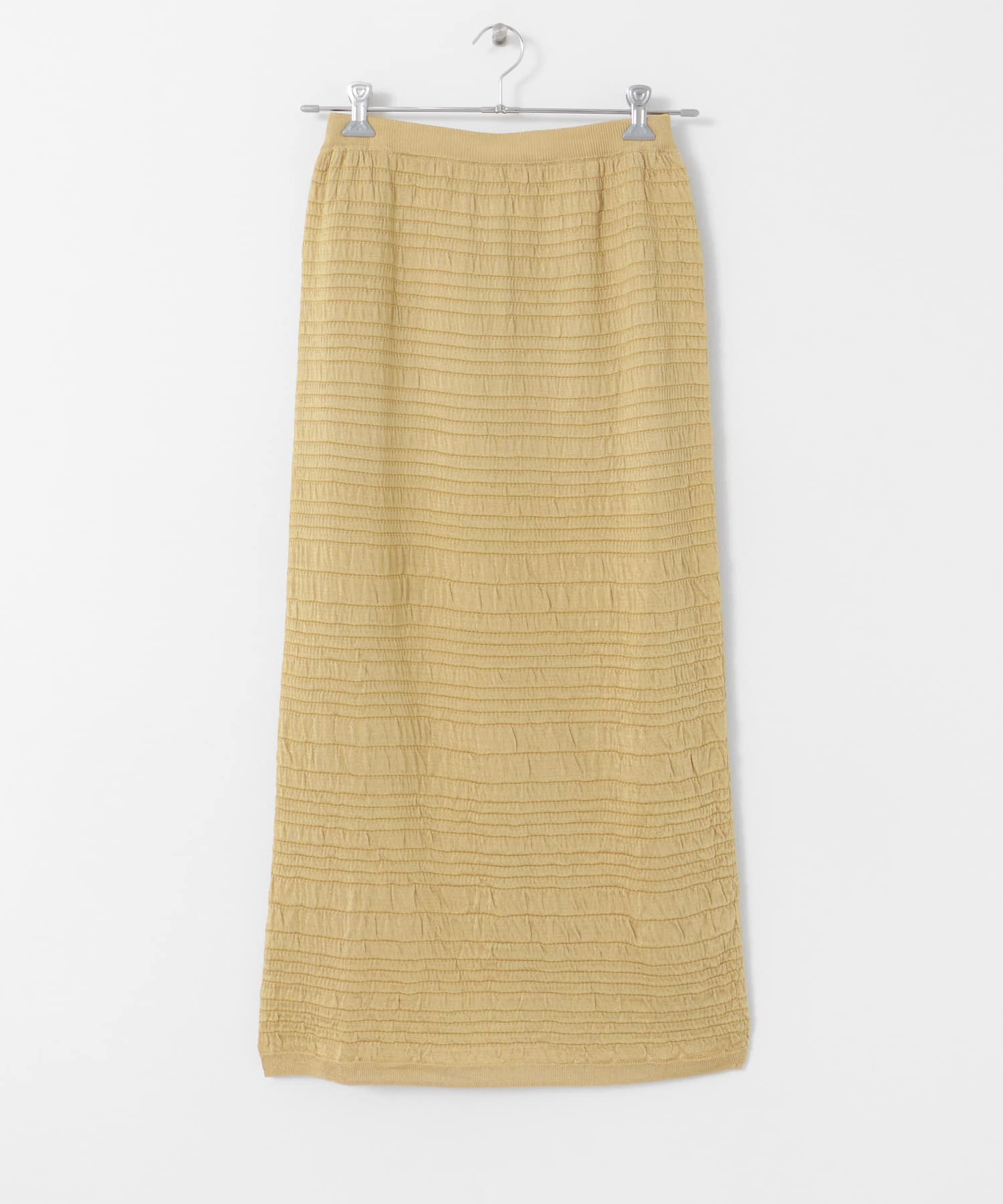 Iラインシャーリングニットスカート GOLD one