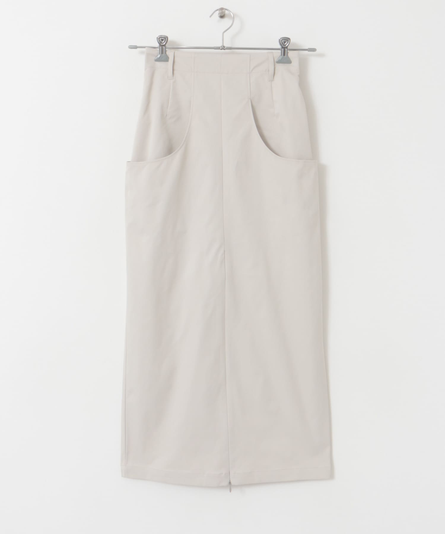 フロントZIPペンシルスカート L.BEIGE one