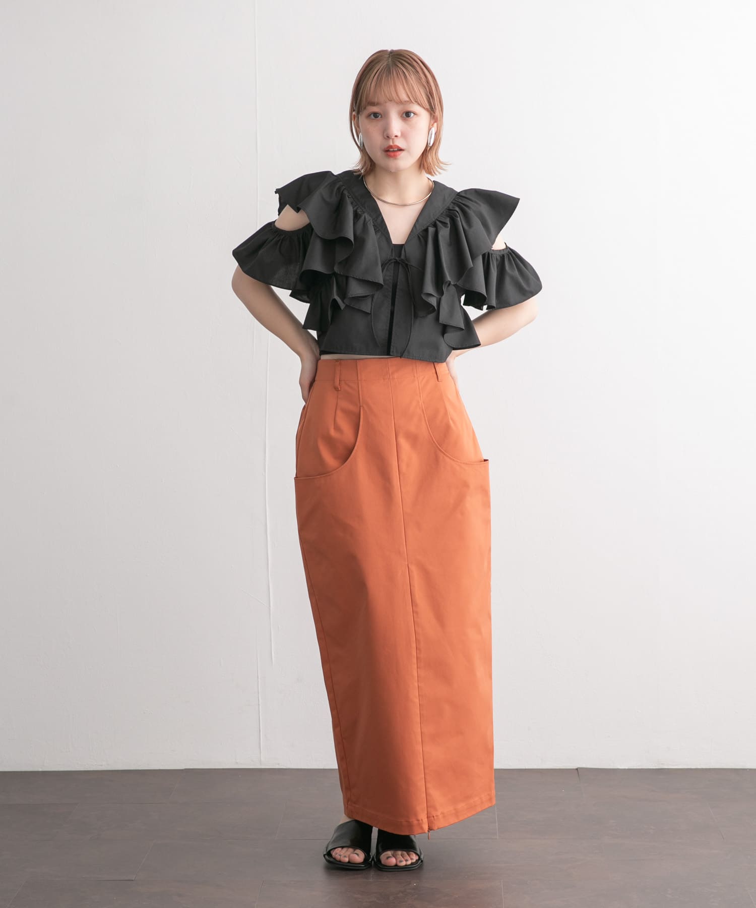 身長：160cm サイズ：one