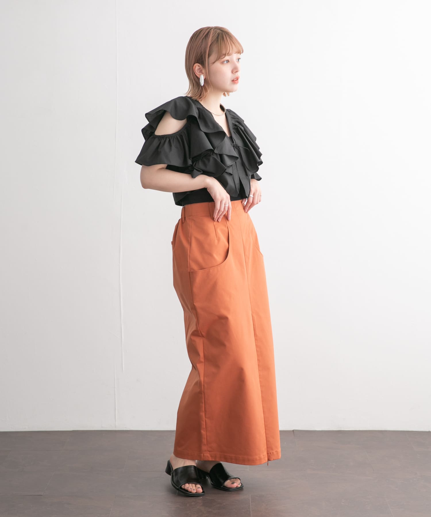 身長：160cm サイズ：one