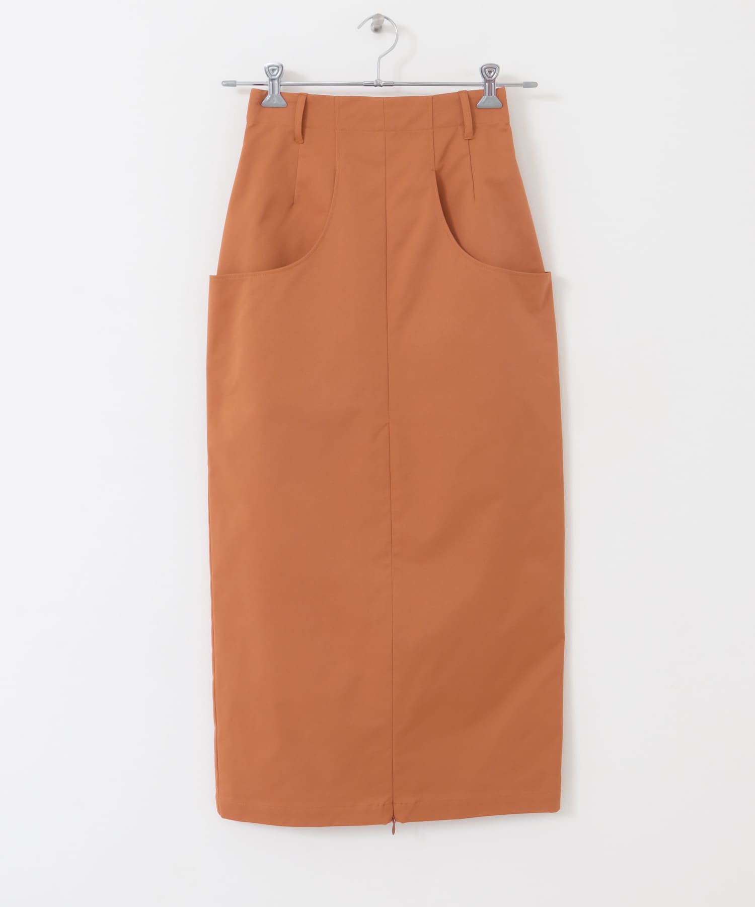フロントZIPペンシルスカート TERRACOTTA one