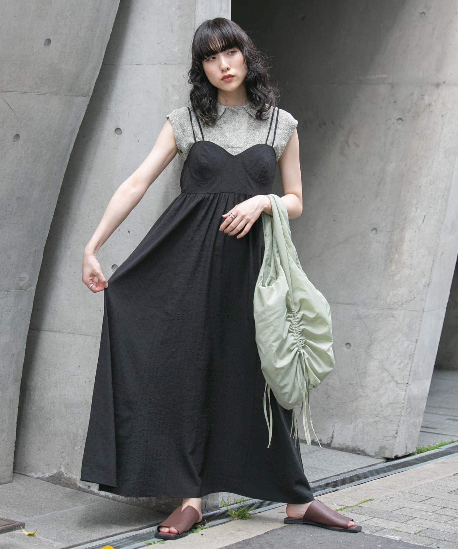 身長：160cm サイズ：one