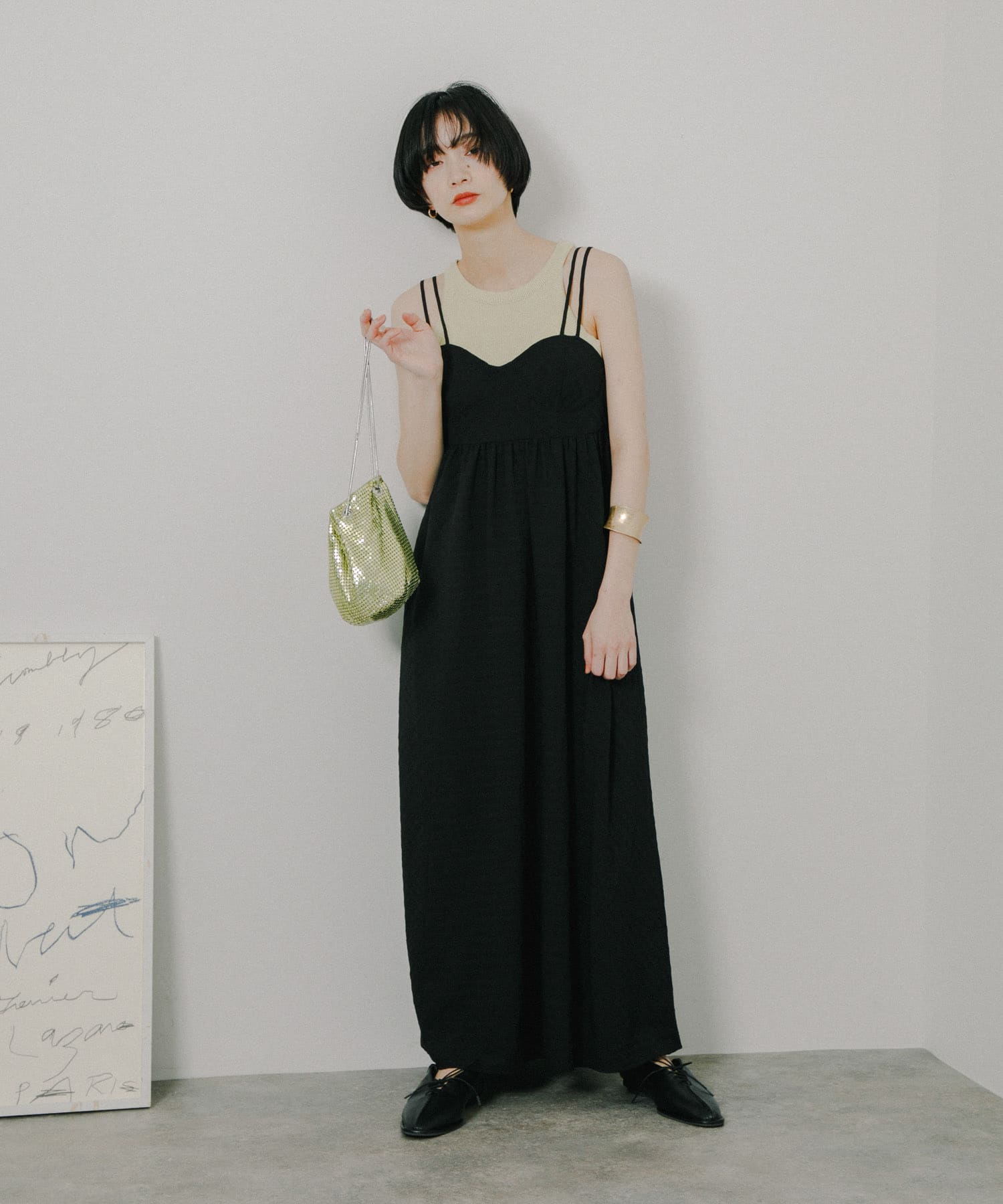 スイッチングマキシキャミワンピース(one BLACK): ワンピース｜URBAN