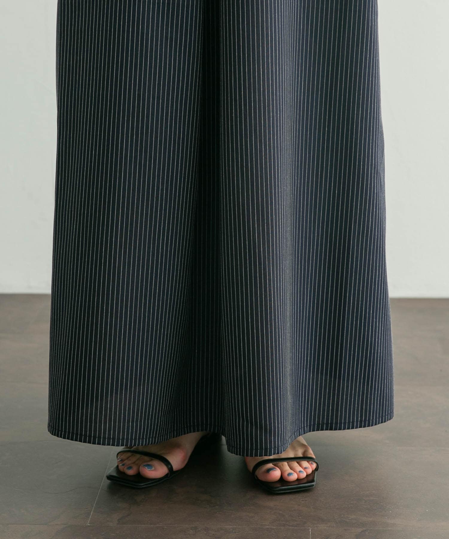 2WAYバックストラップワンピース NAVY st one