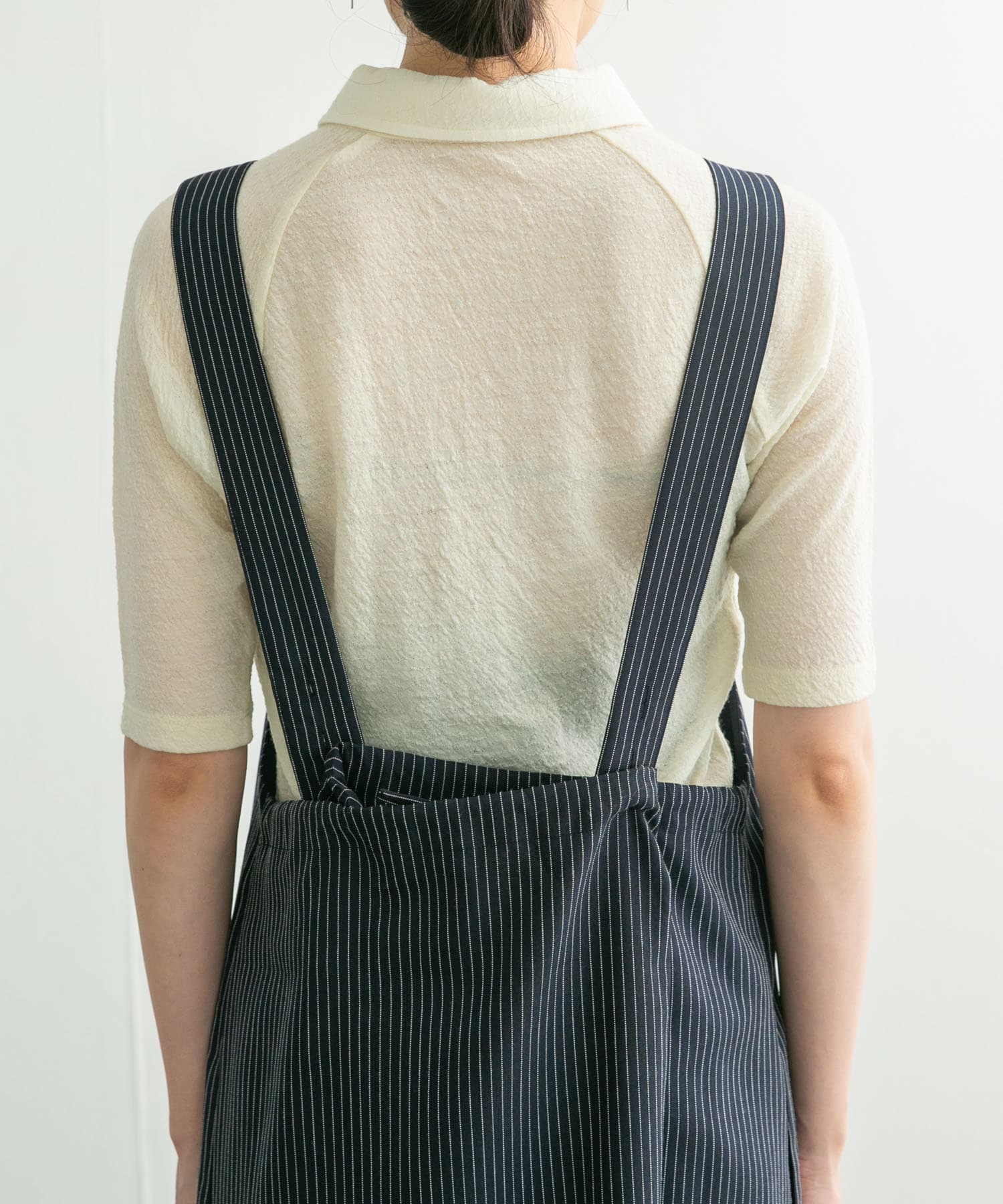 2WAYバックストラップワンピース NAVY st one