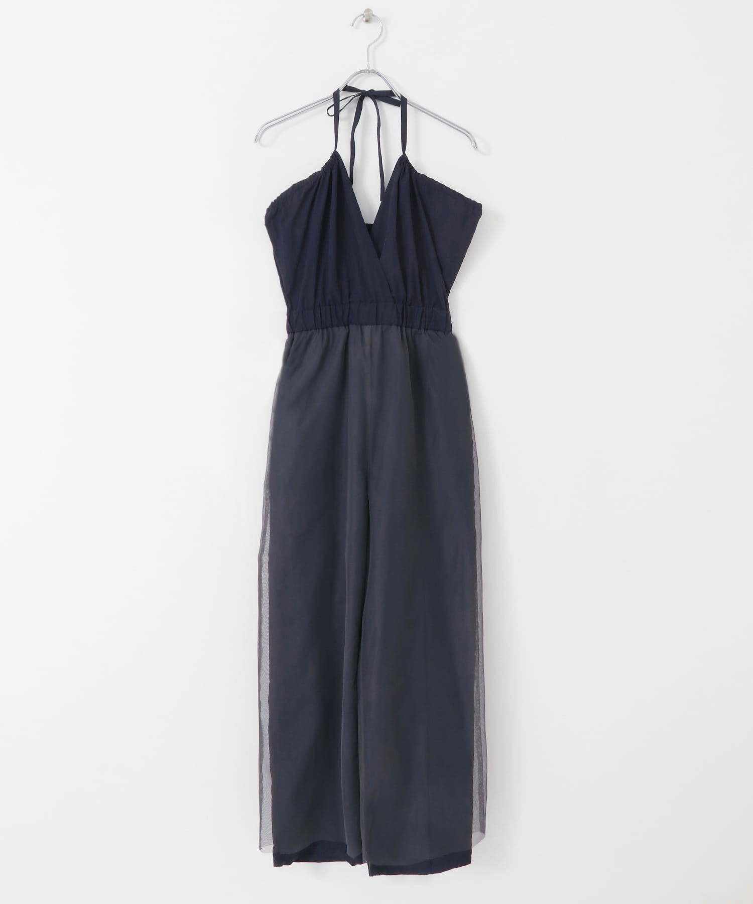 2WAYチュールレイヤードサロペット NAVY one