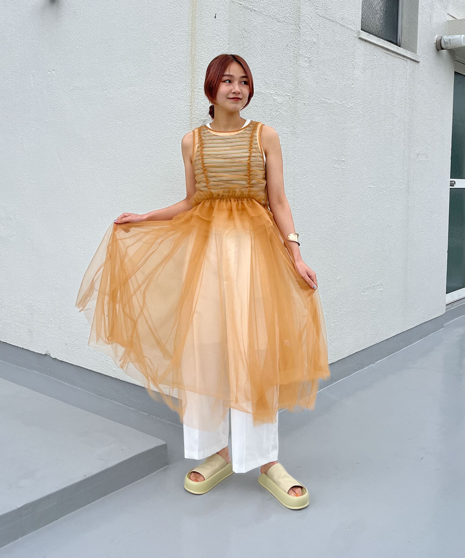 身長：166cm サイズ：one