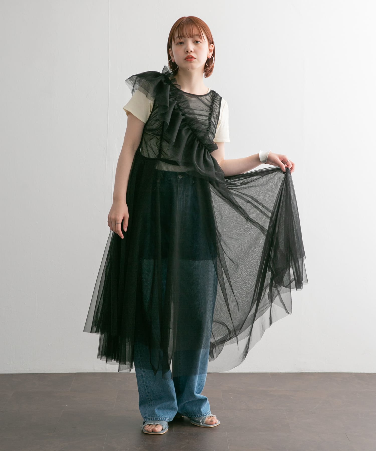 身長：160cm サイズ：one