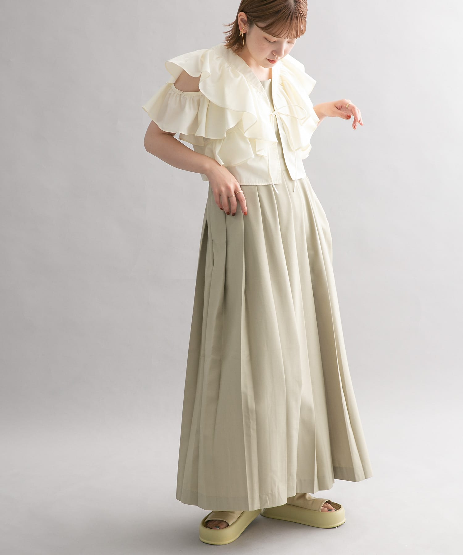 身長：160cm サイズ：one
