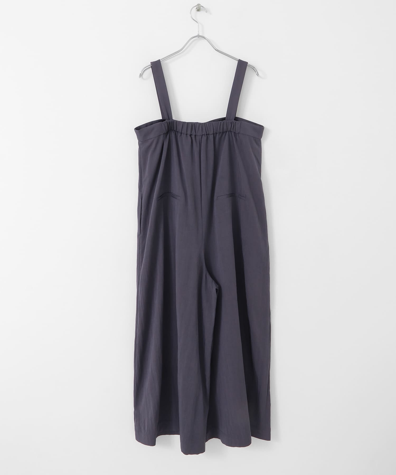 『2サイズ展開』オーバーストラップワイドサロペット CHARCOAL 36