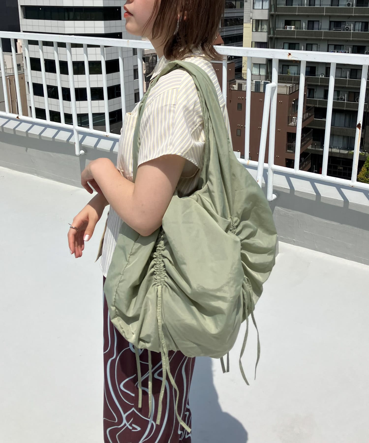 ドロストデザインバルーンBAG KHAKI one
