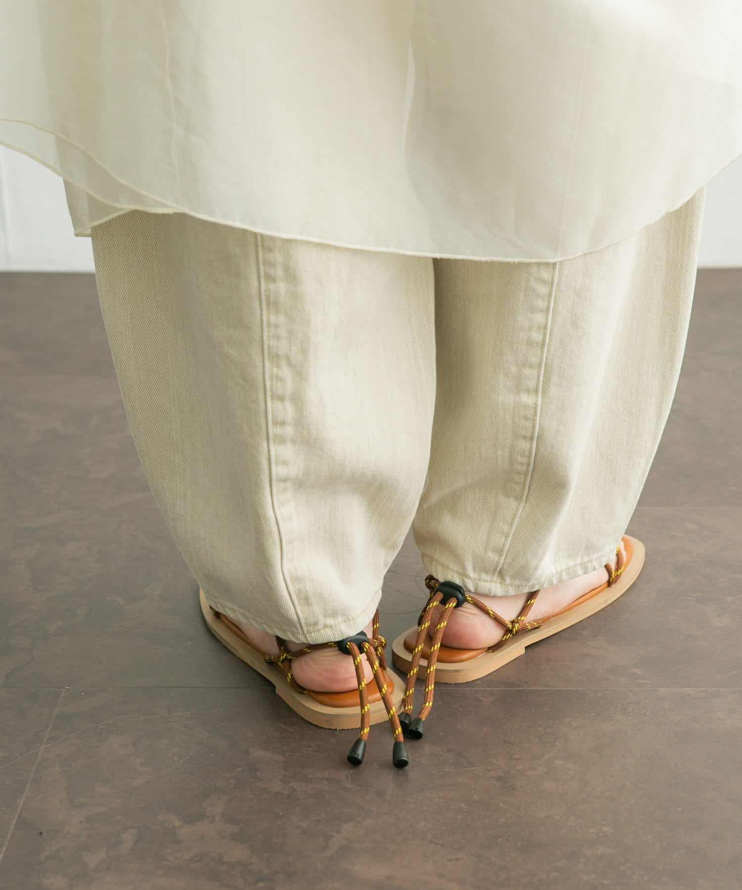 ドローコードサンダル BROWN 36