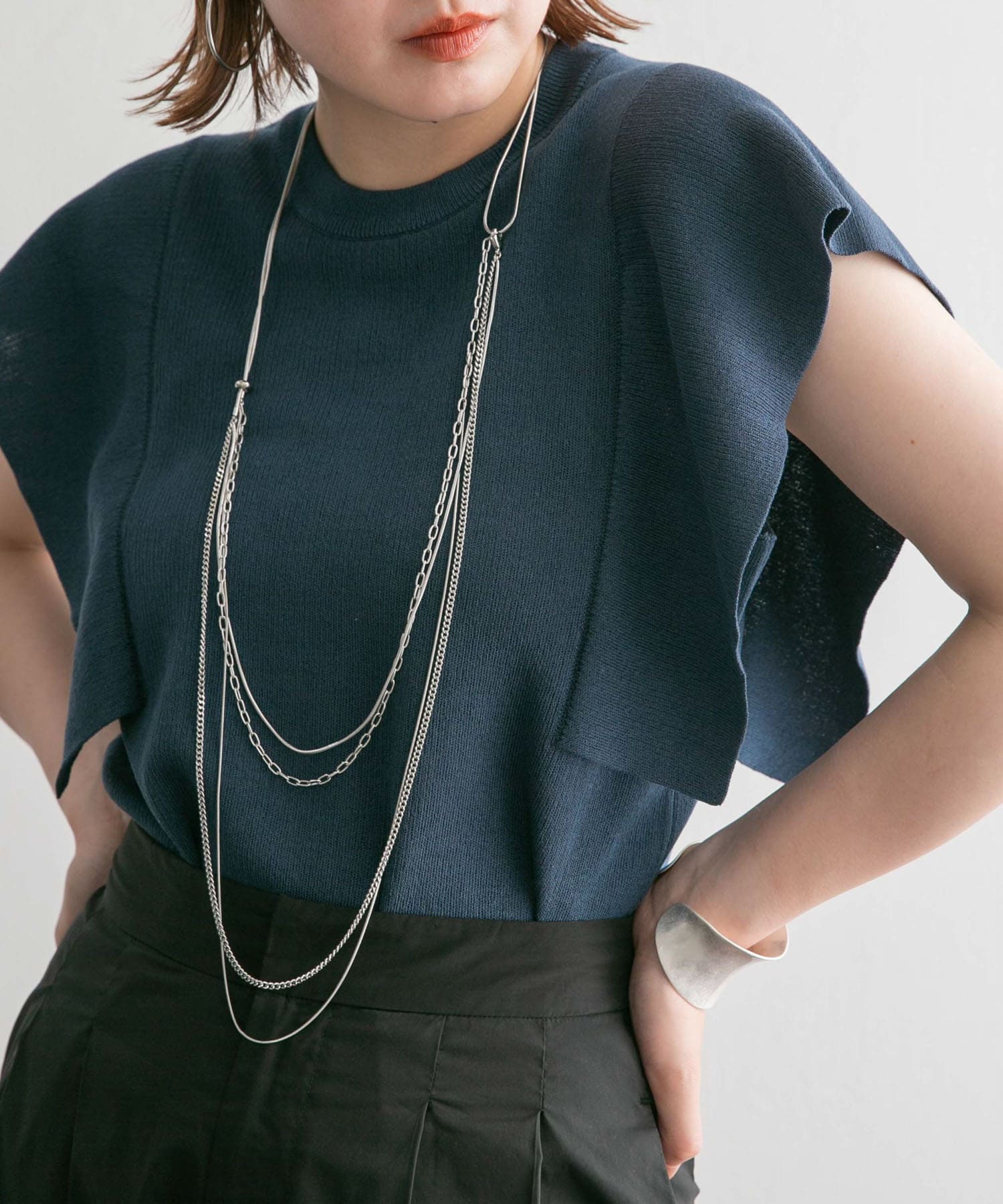 マルチWAYチェーンビスチェ SILVER one