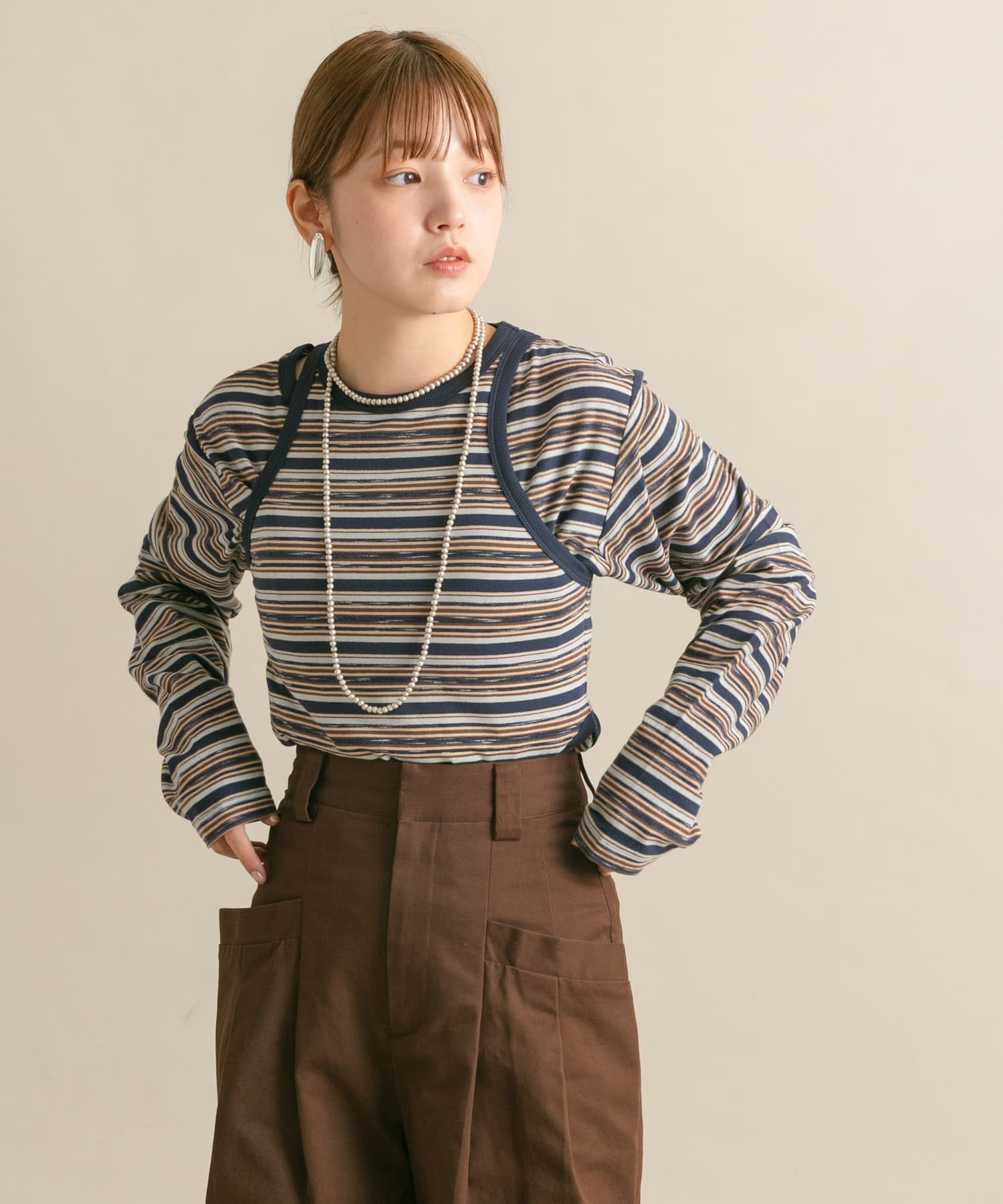 身長：160cm サイズ：one