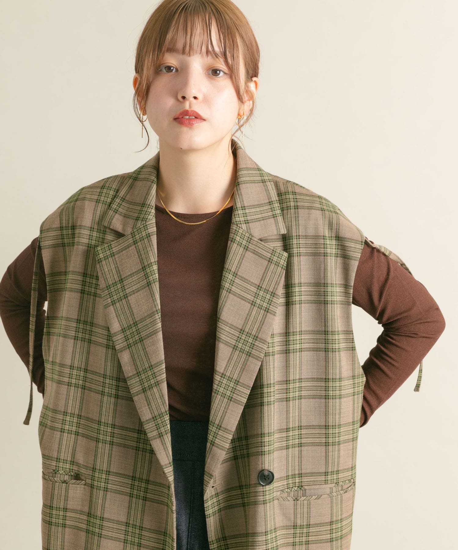 身長：160cm サイズ：one