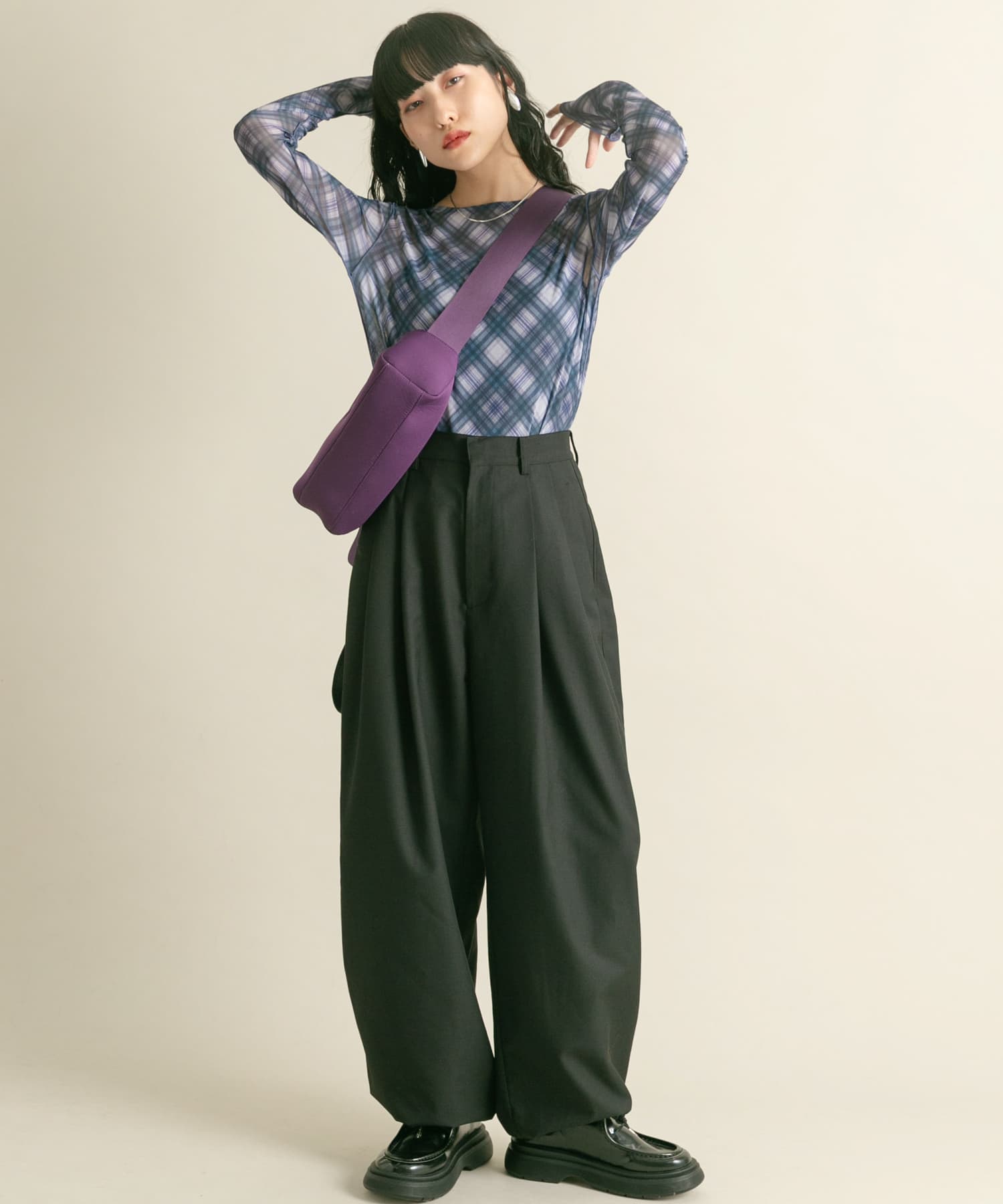 身長：160cm サイズ：one