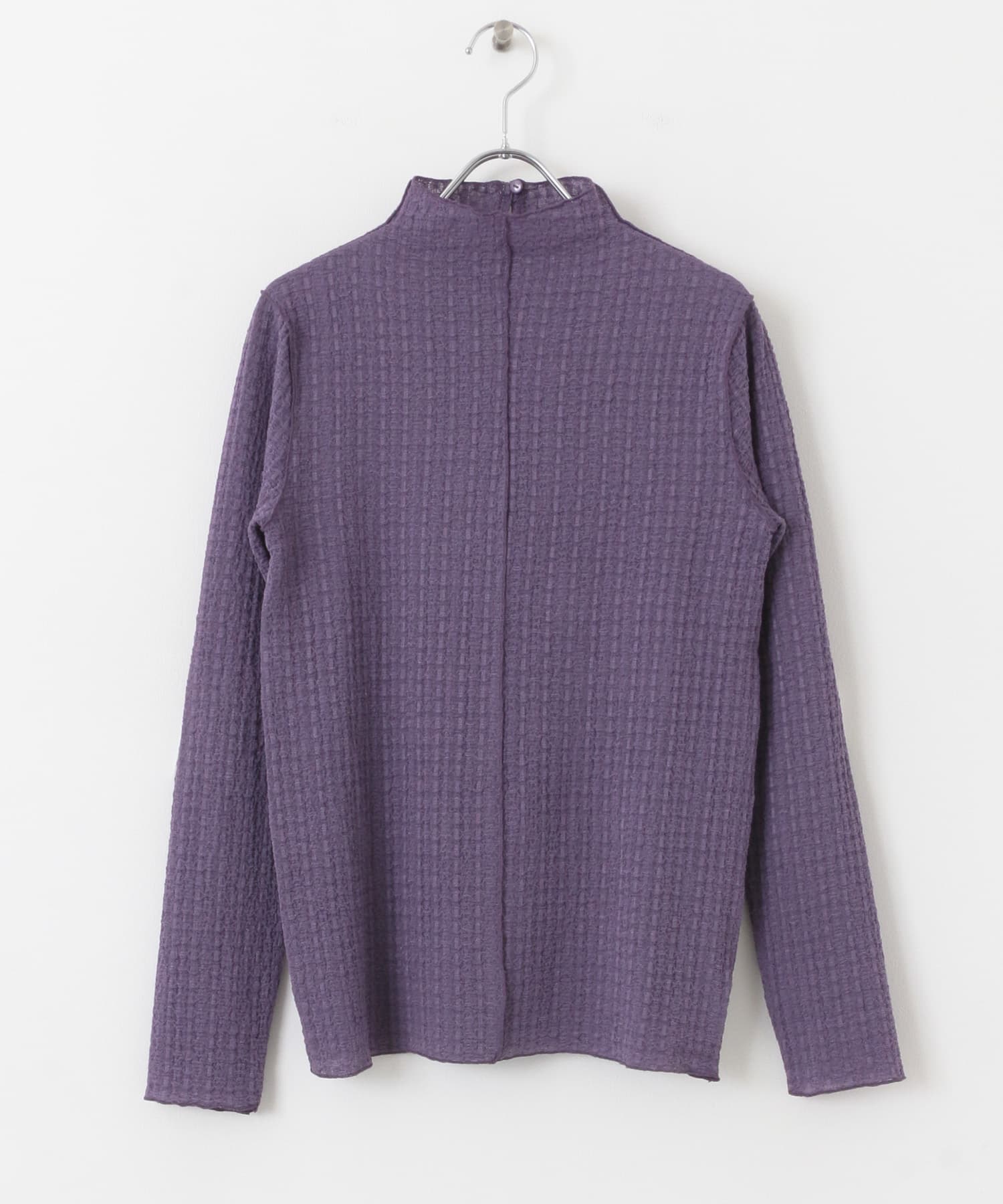 シアーブークレハイネックトップス PURPLE one