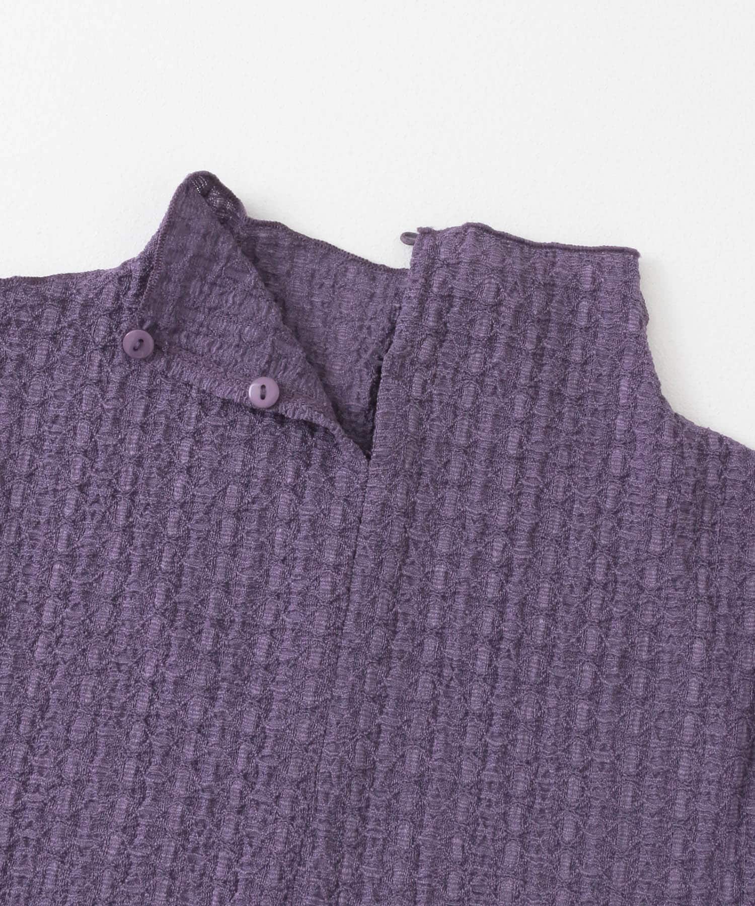 シアーブークレハイネックトップス PURPLE one