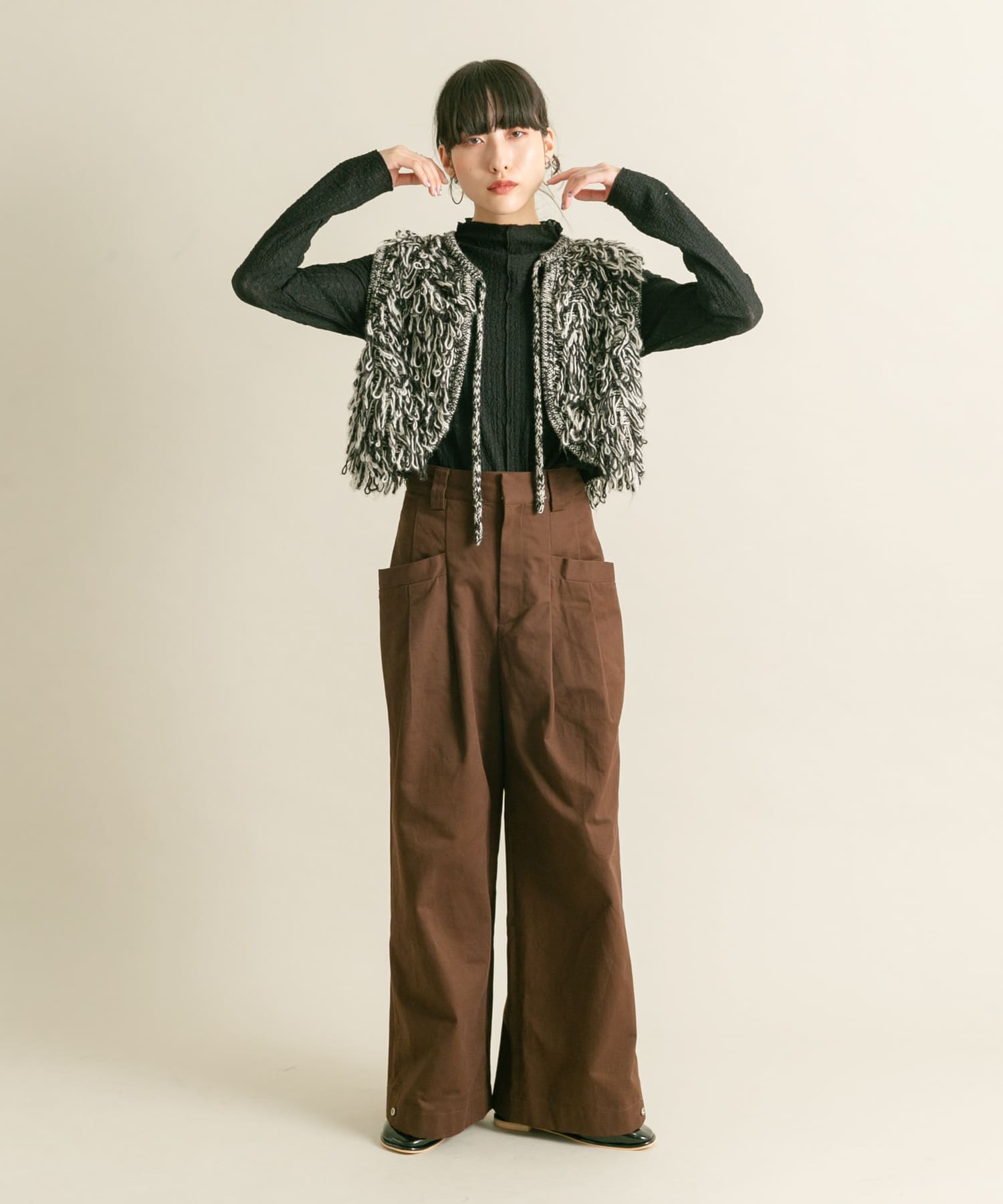 身長：160cm サイズ：one