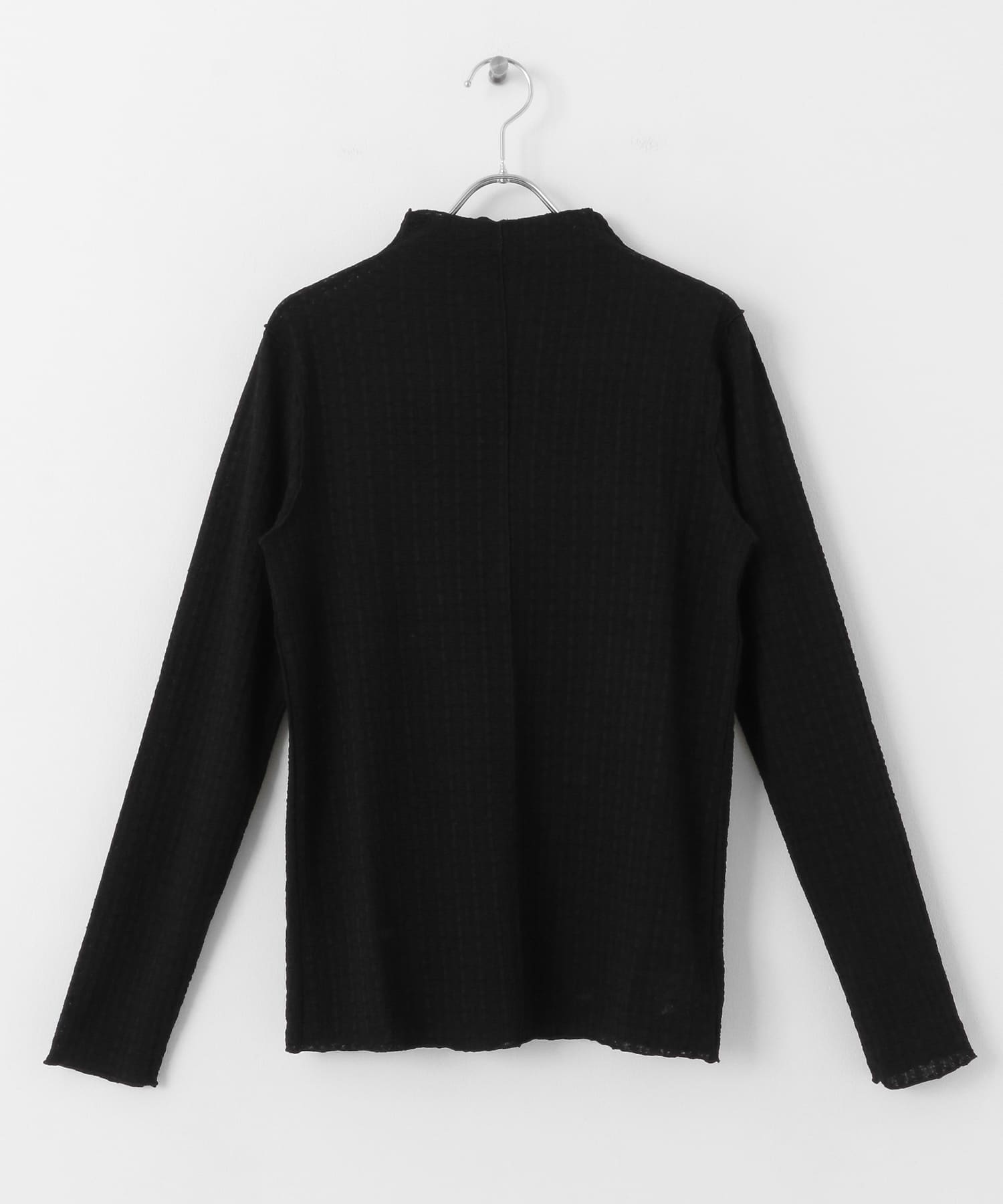 シアーブークレハイネックトップス BLACK one