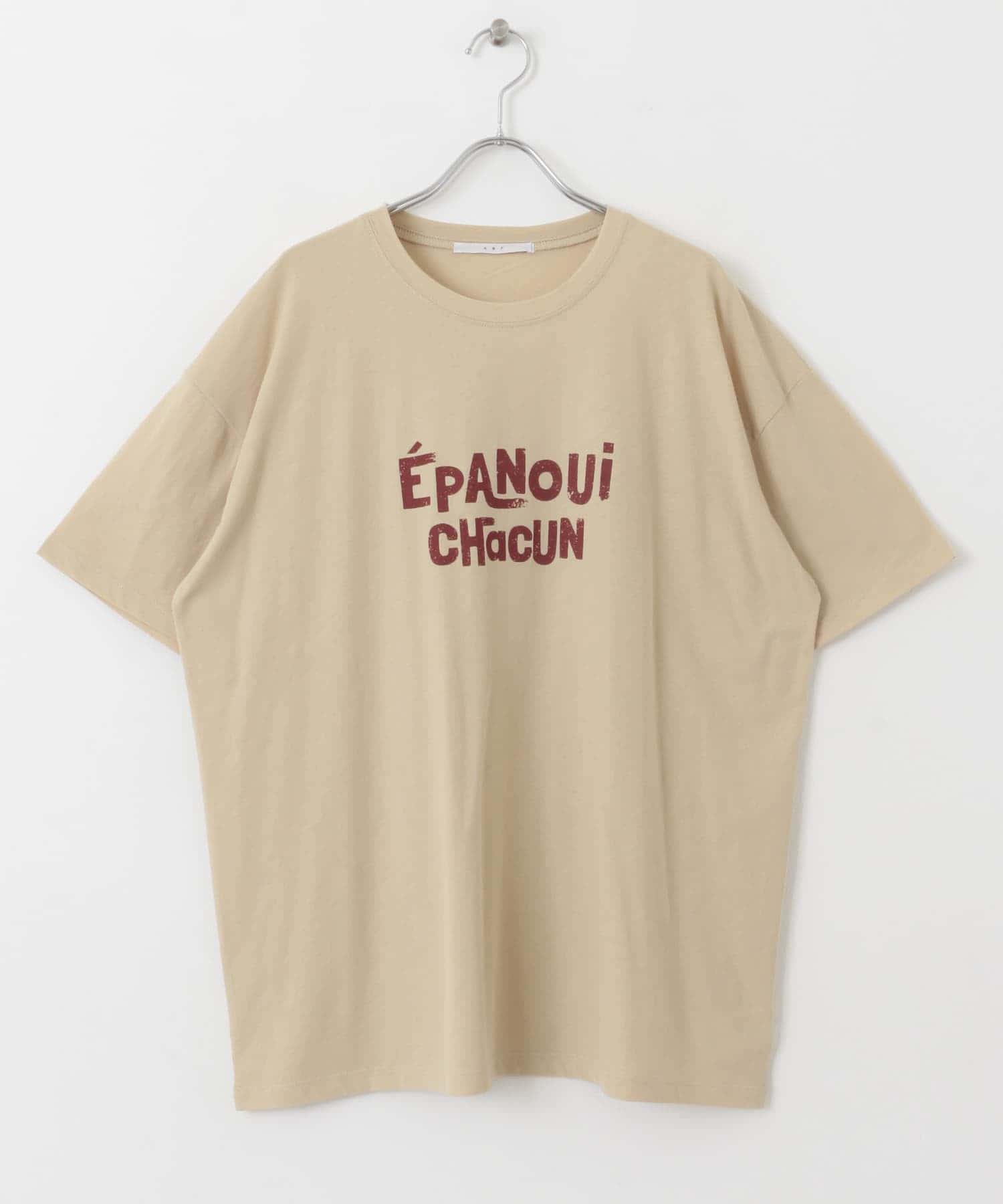 シアープリントBIG TEE BEIGE one