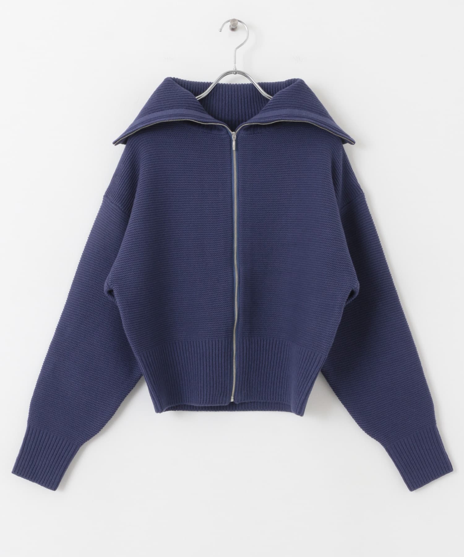セーラーカラーZIPニット BLUE one