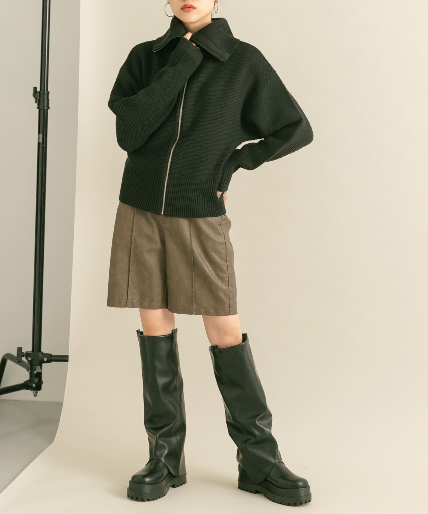 セーラーカラーZIPニット(one BLACK): トップス｜URBAN RESEARCH公式