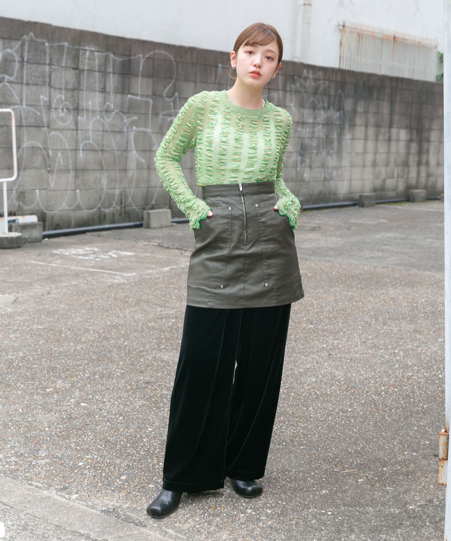 身長：160cm サイズ：one