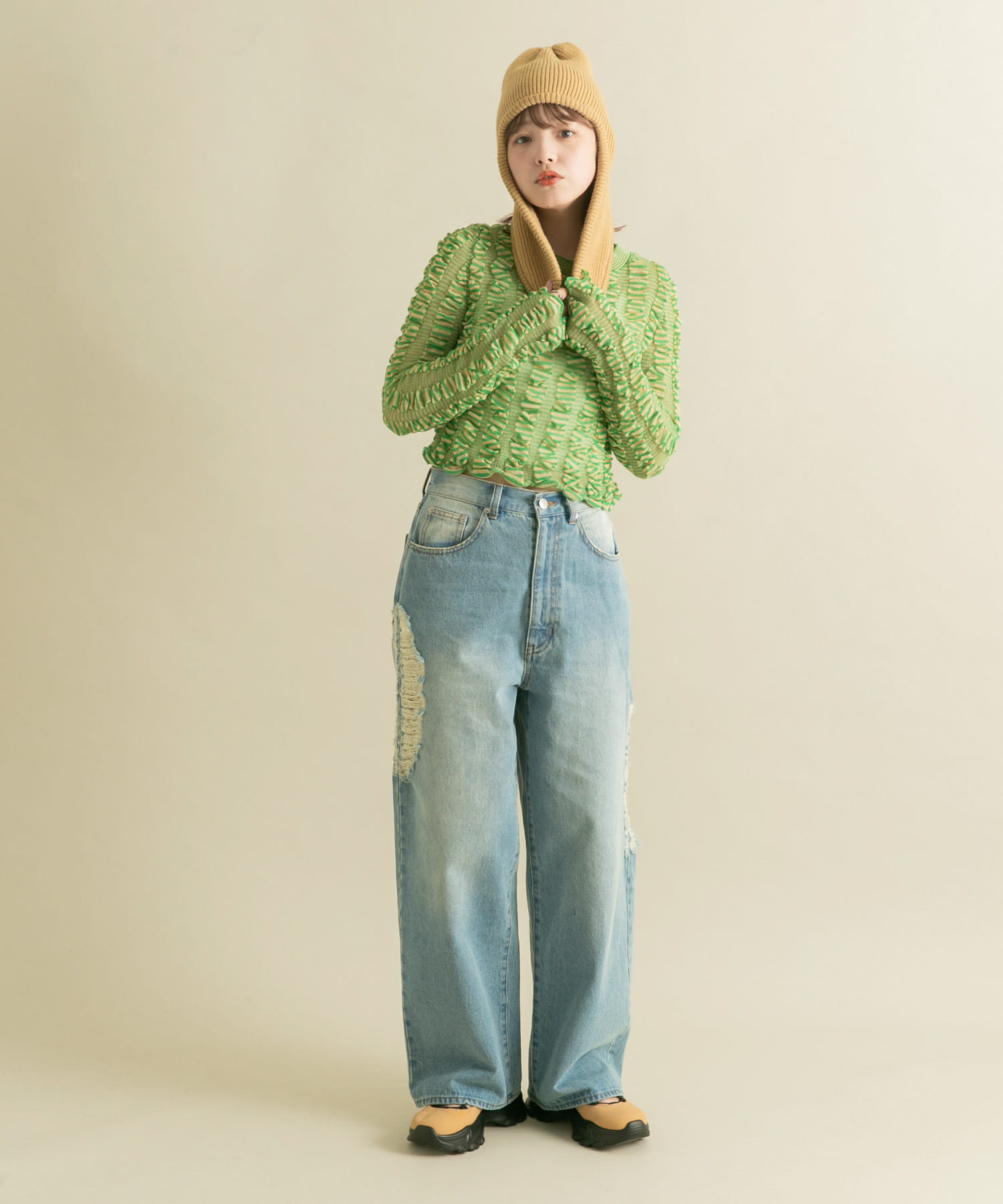 身長：160cm サイズ：one