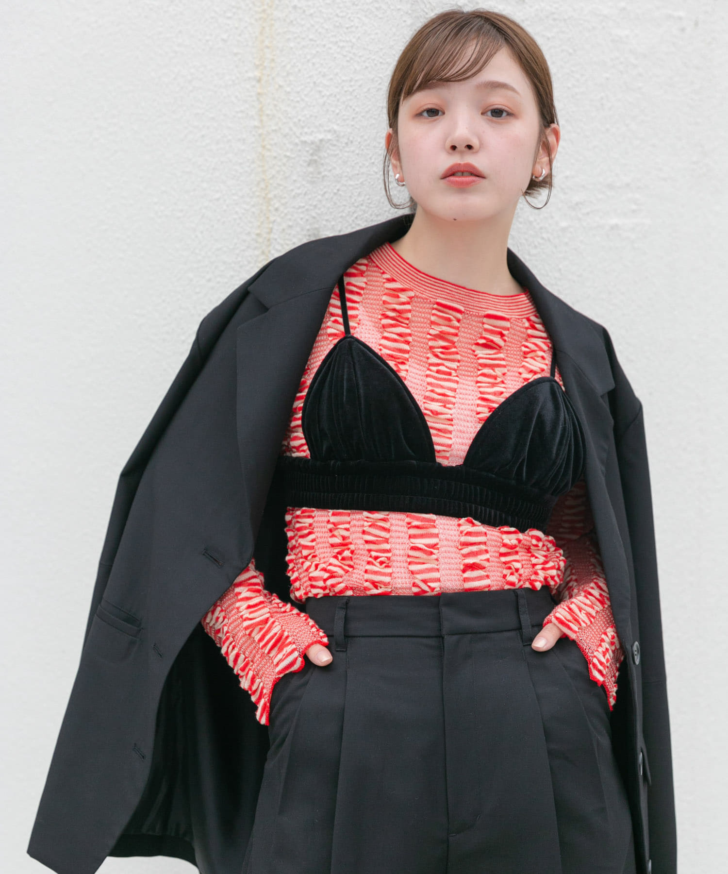 身長：160cm サイズ：one