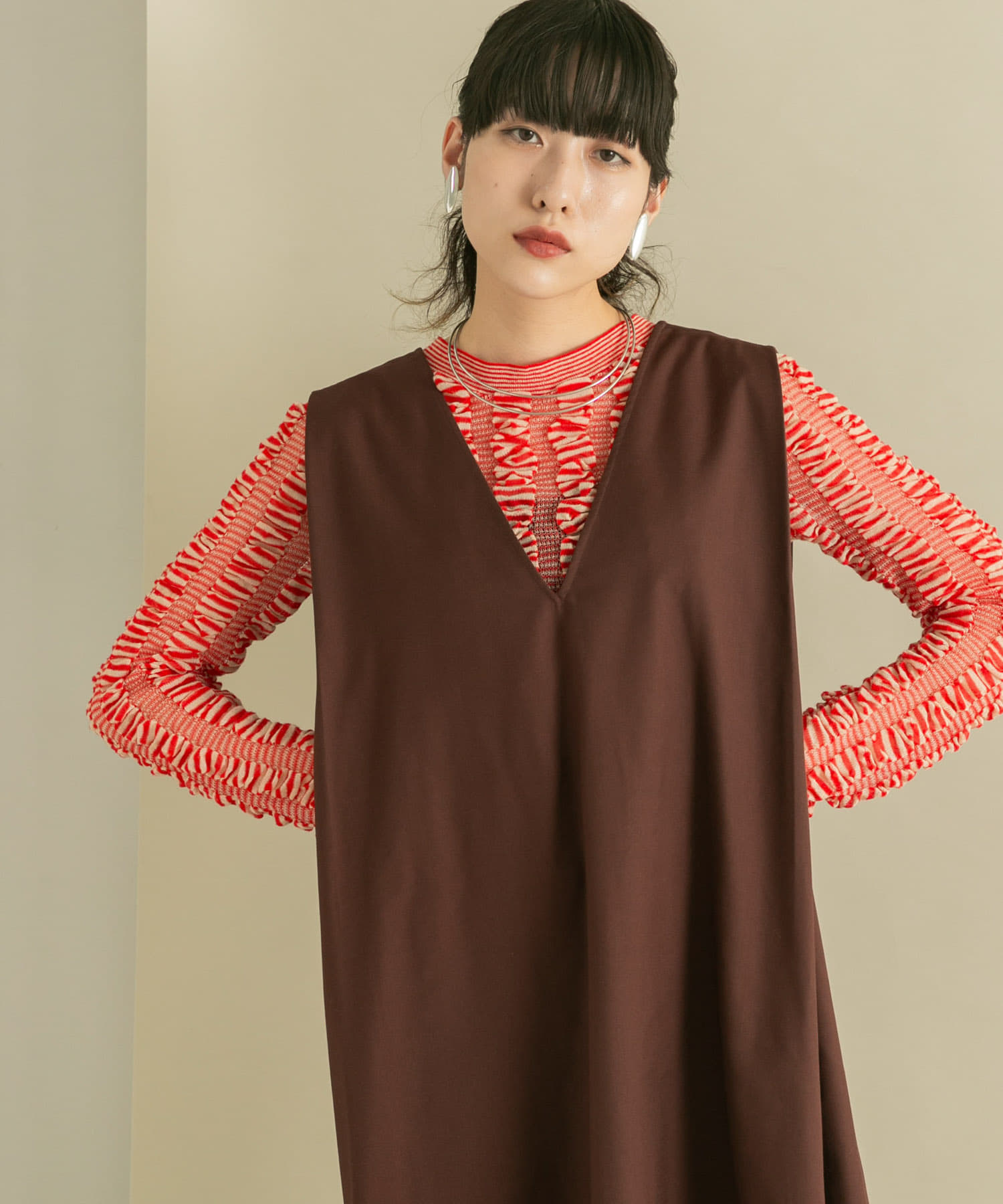 身長：160cm サイズ：one