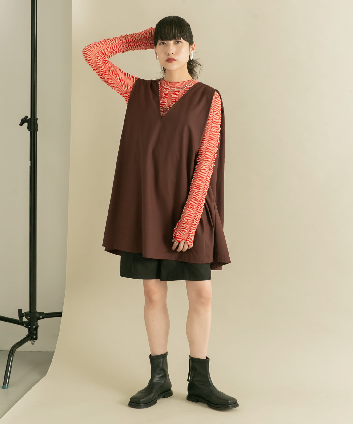 身長：160cm サイズ：one