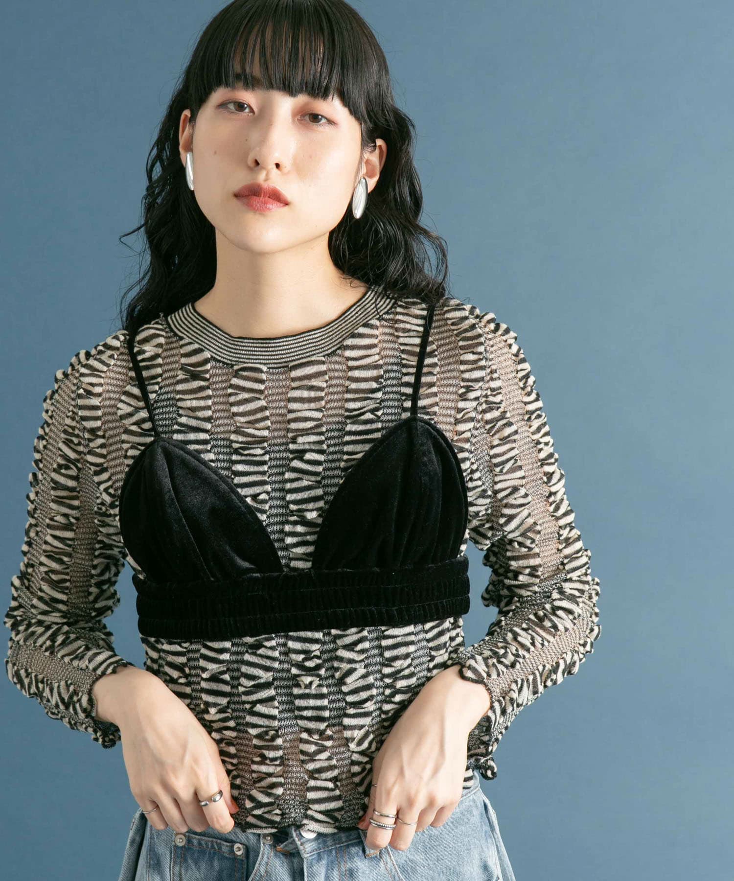 身長：160cm サイズ：one