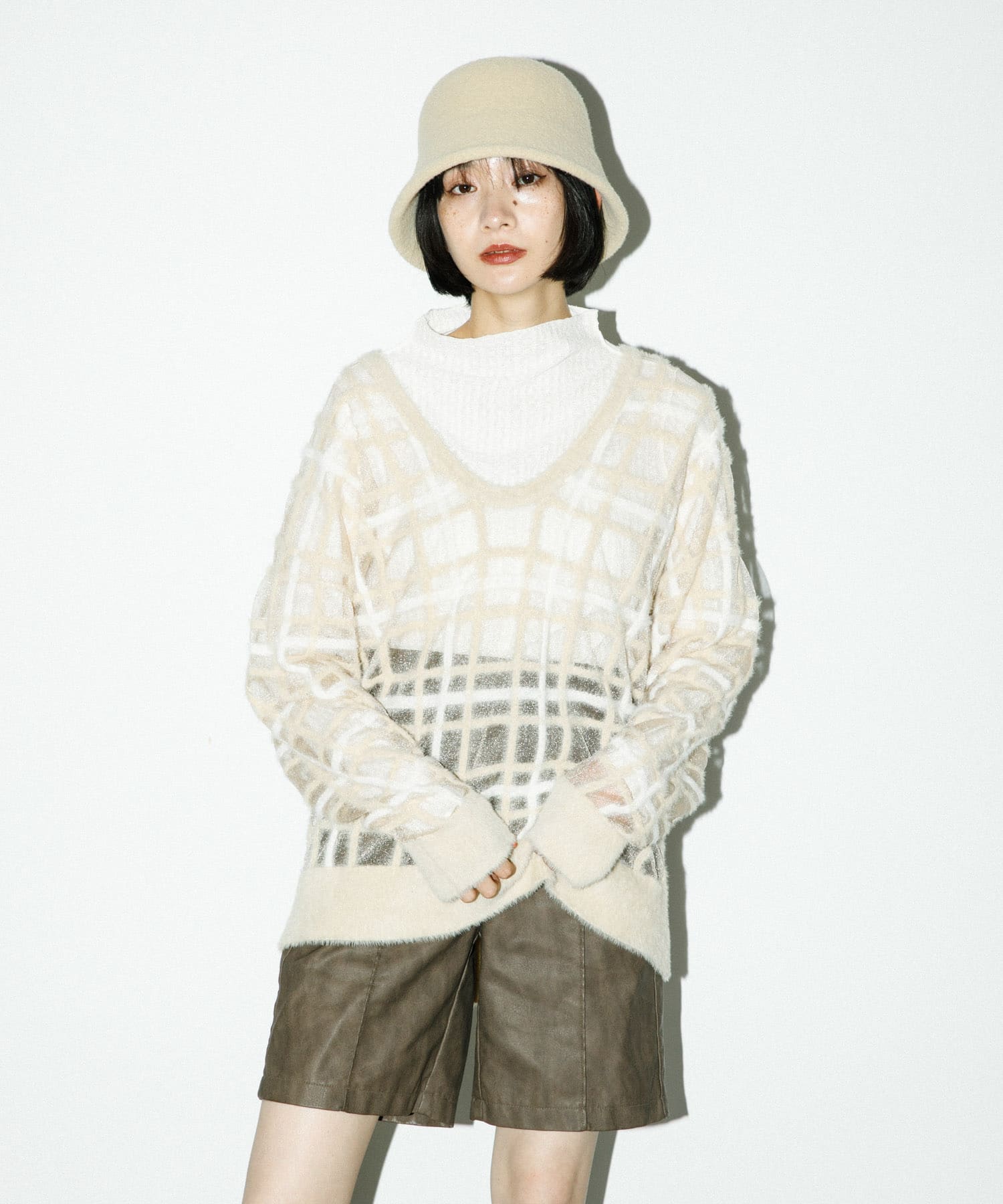 身長：159cm サイズ：one