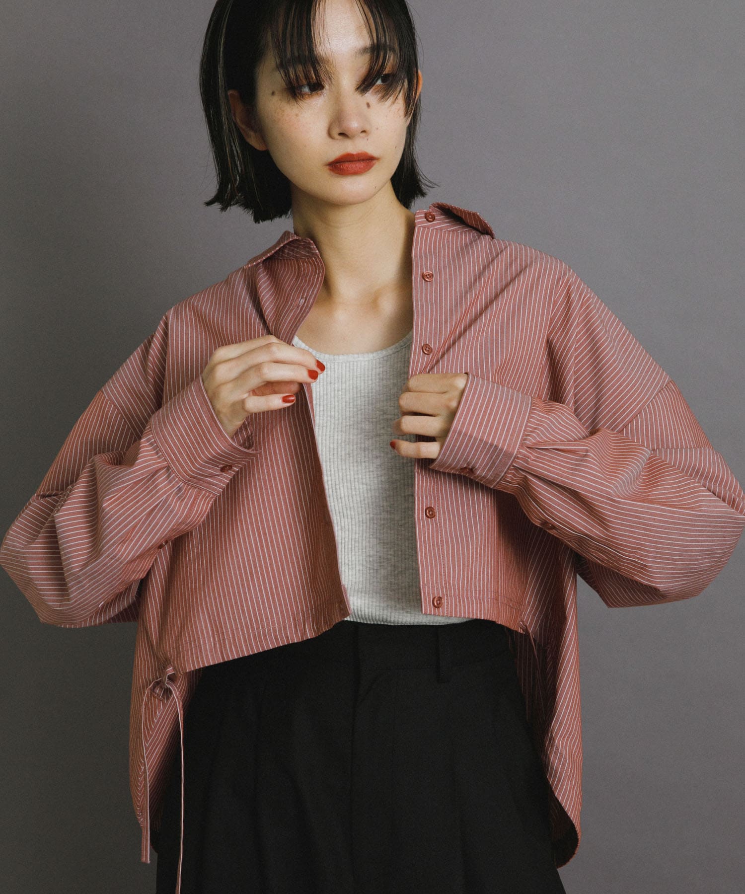 身長：159cm サイズ：one