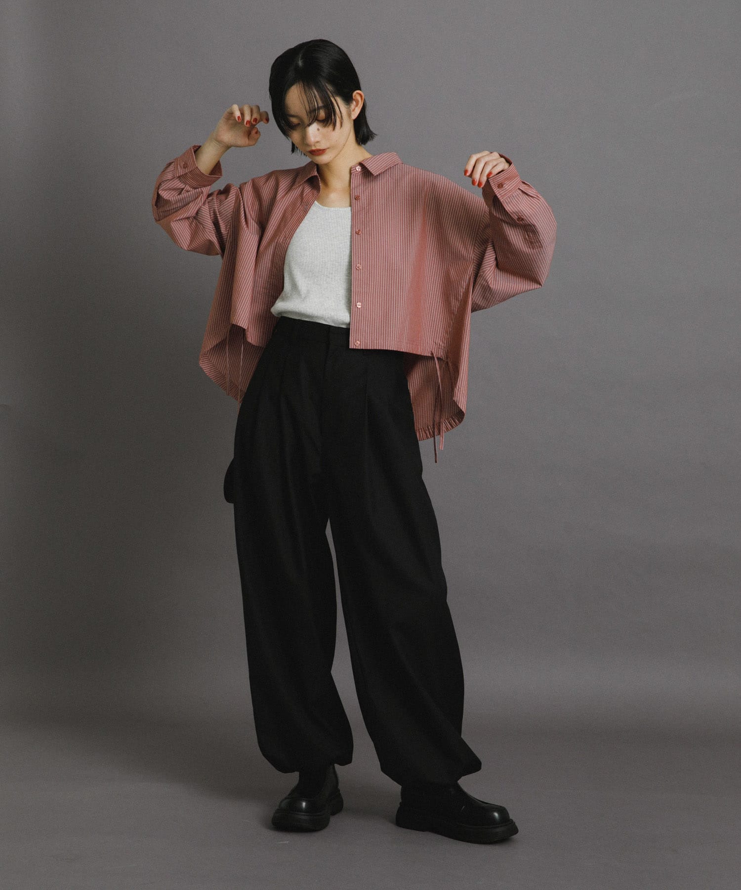 身長：159cm サイズ：one