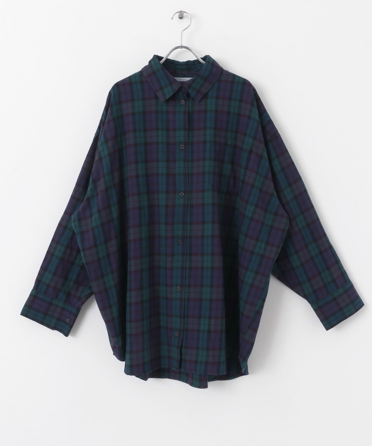 BIGチェックシャツ GRN×PPL one