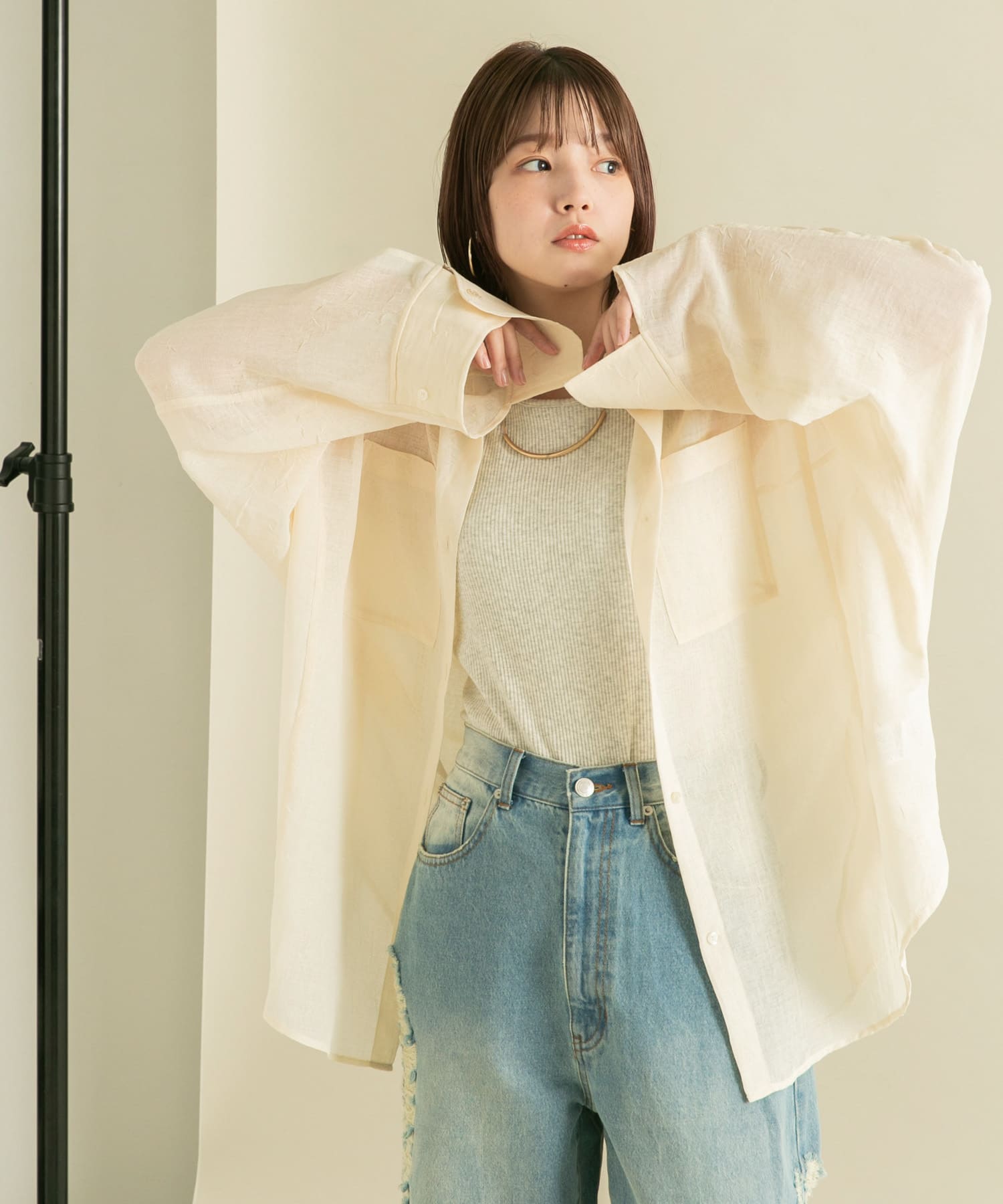 身長：160cm サイズ：one
