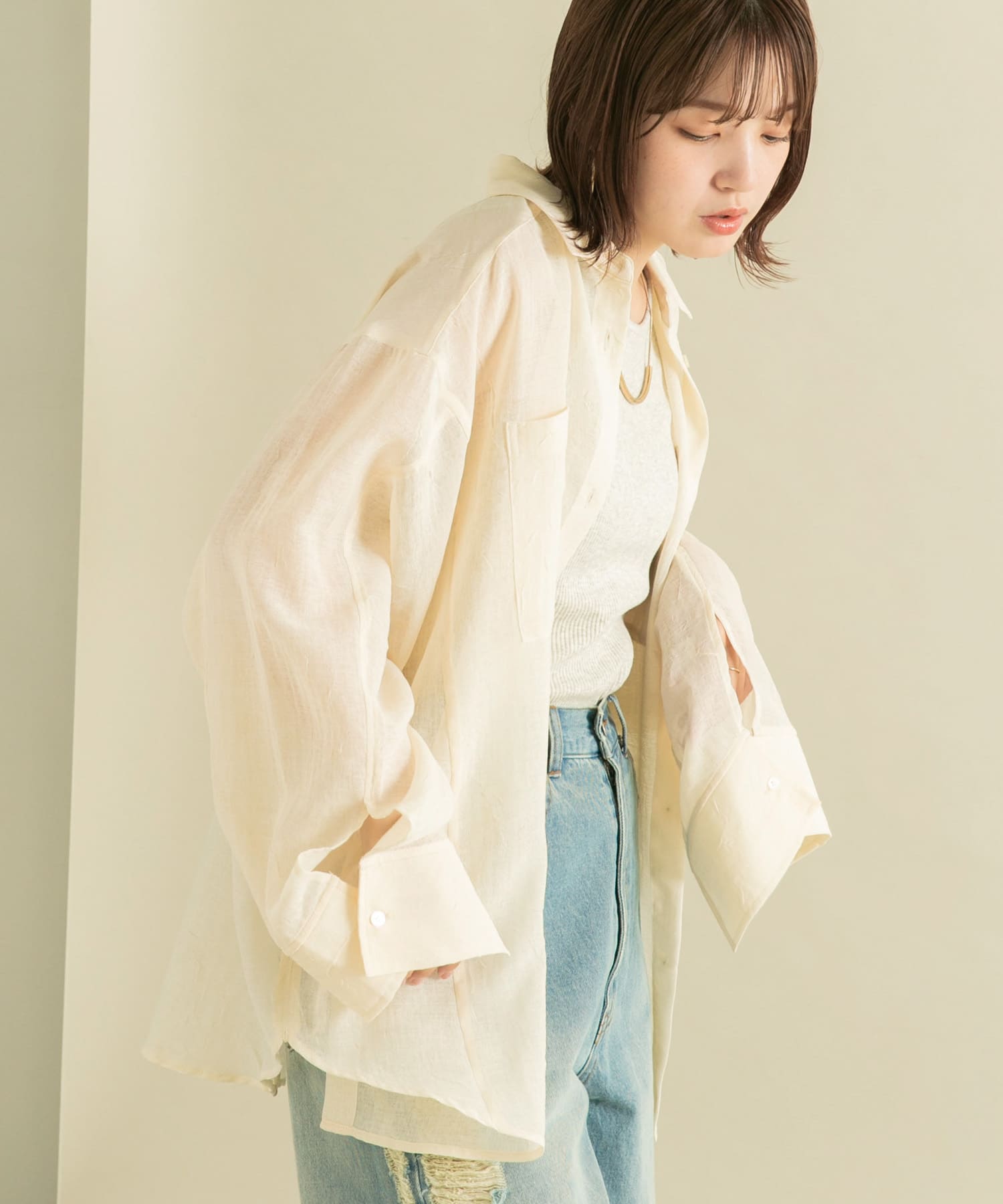 身長：160cm サイズ：one