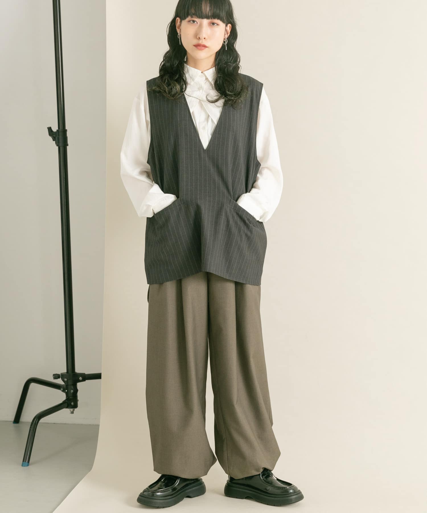 身長：160cm サイズ：one