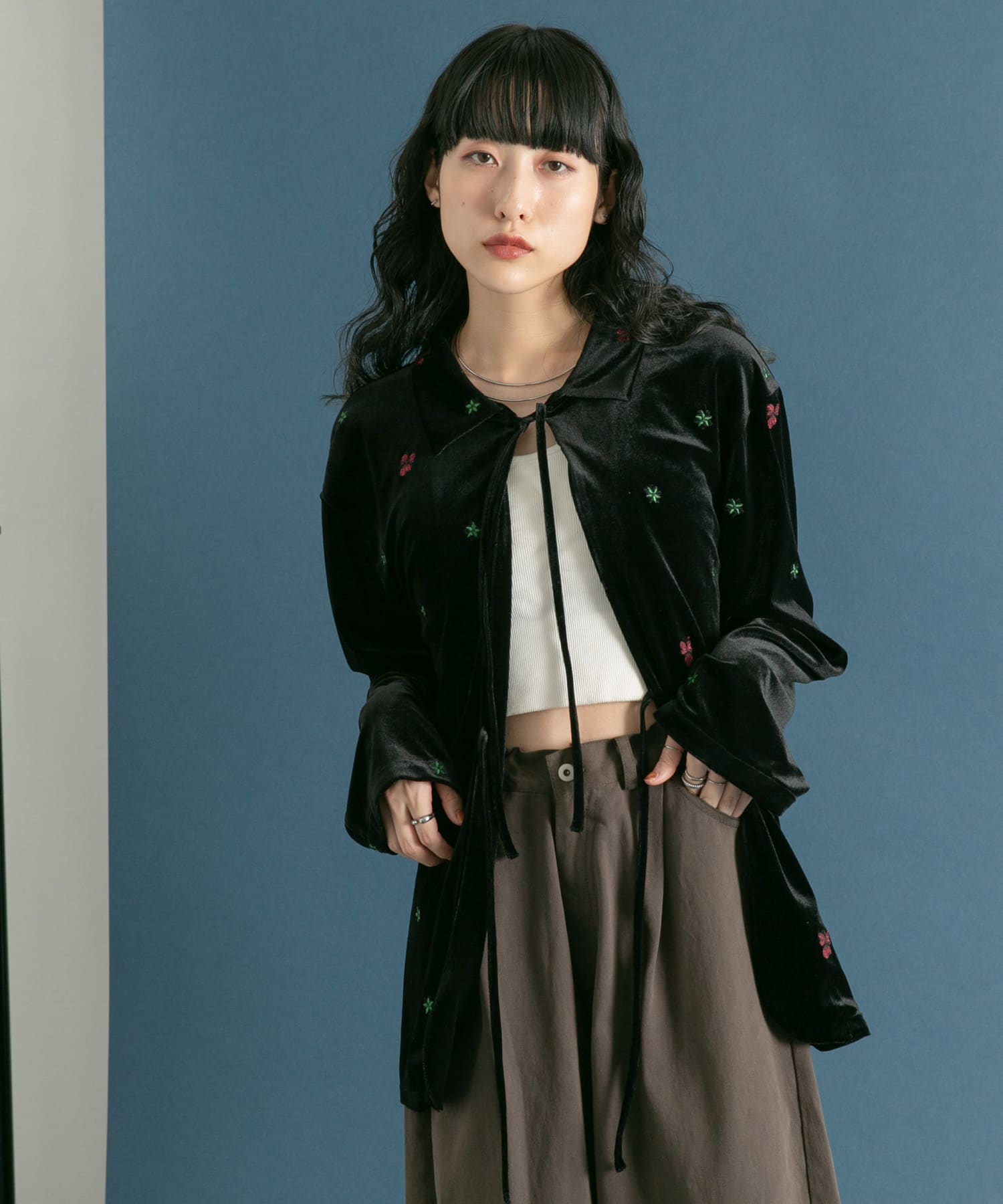 身長：160cm サイズ：one