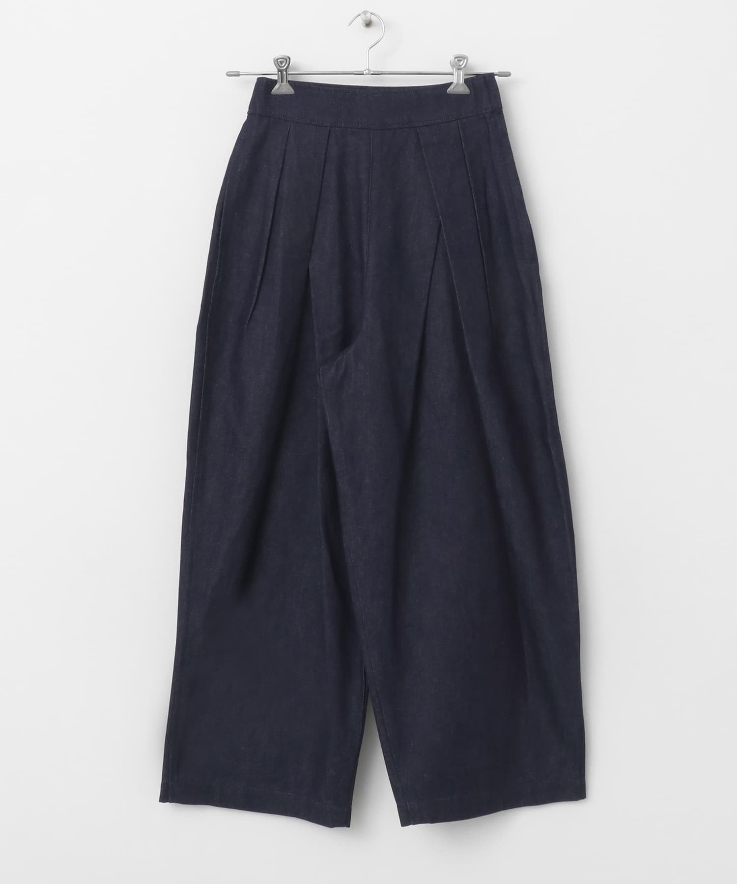 『2サイズ展開』タックコクーンデニム NAVY 36