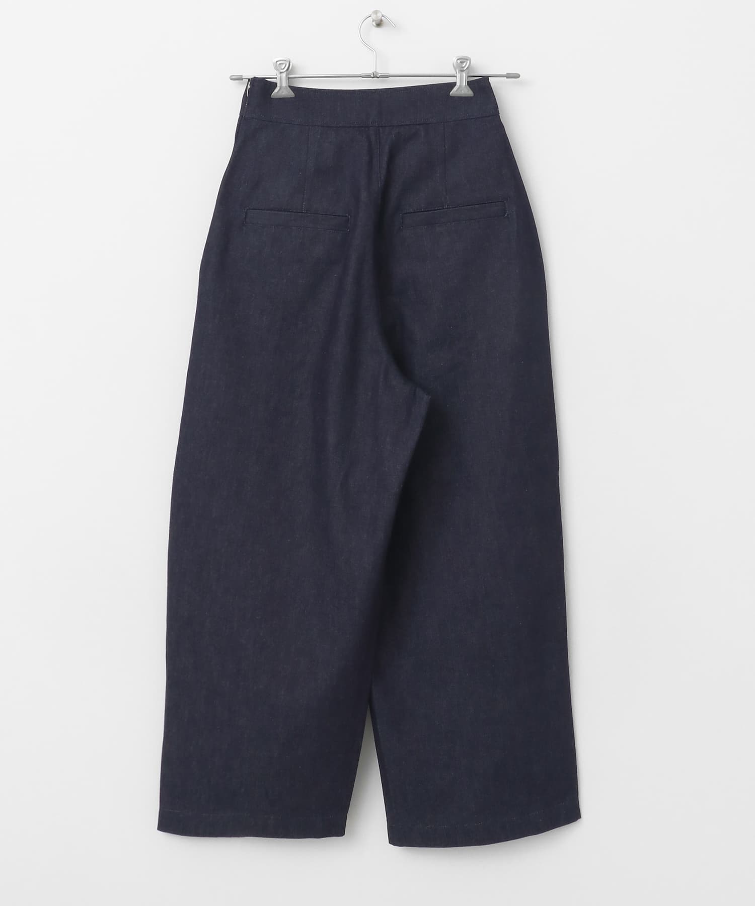 『2サイズ展開』タックコクーンデニム NAVY 36