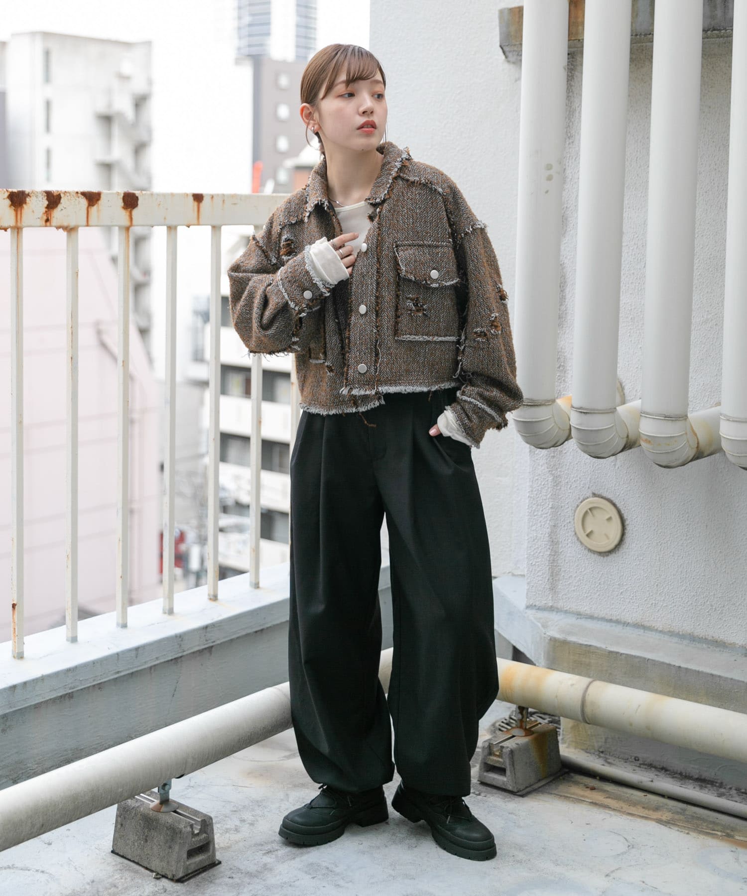 身長：160cm サイズ：one