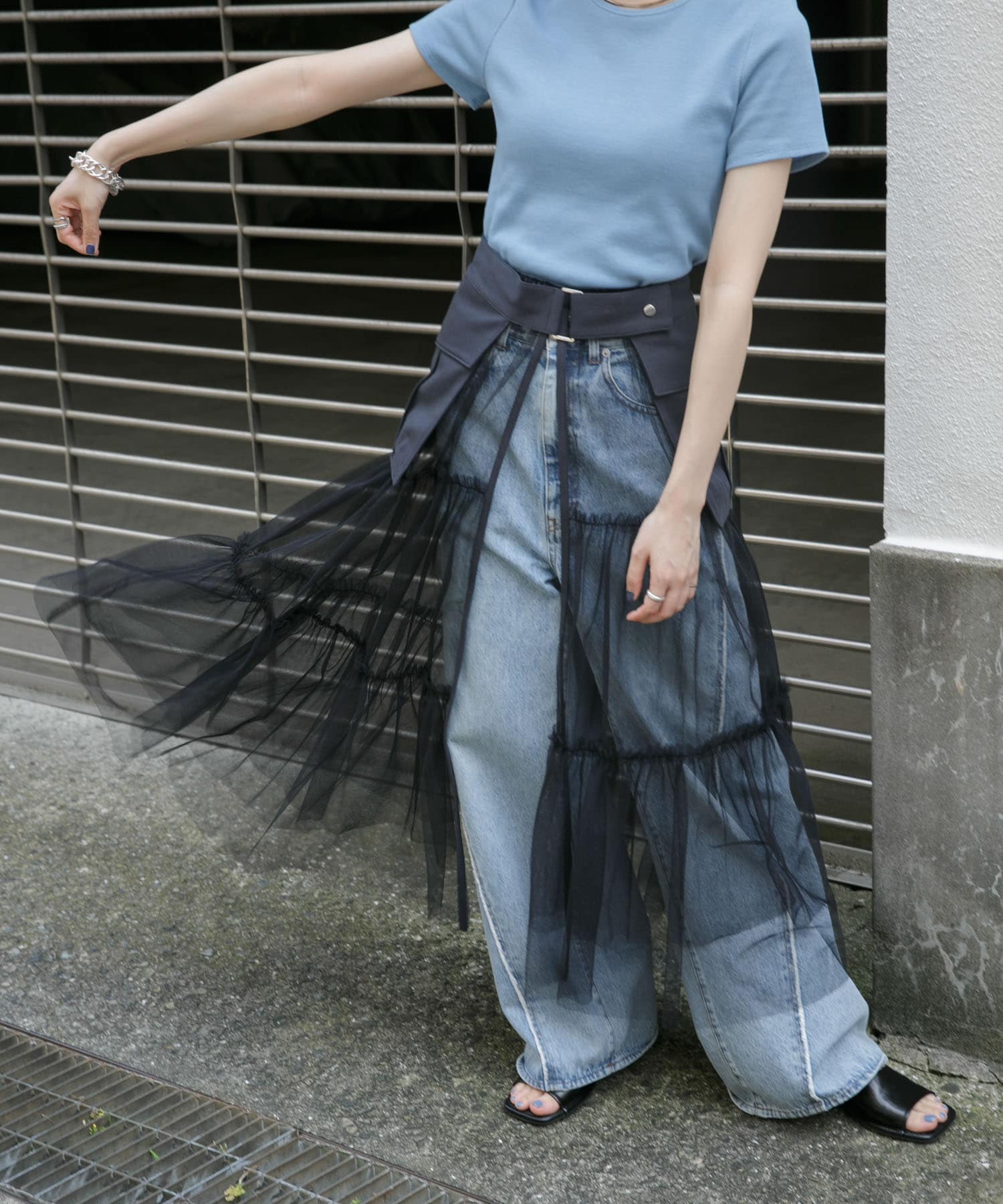 ポケットベルトSETチュールスカート