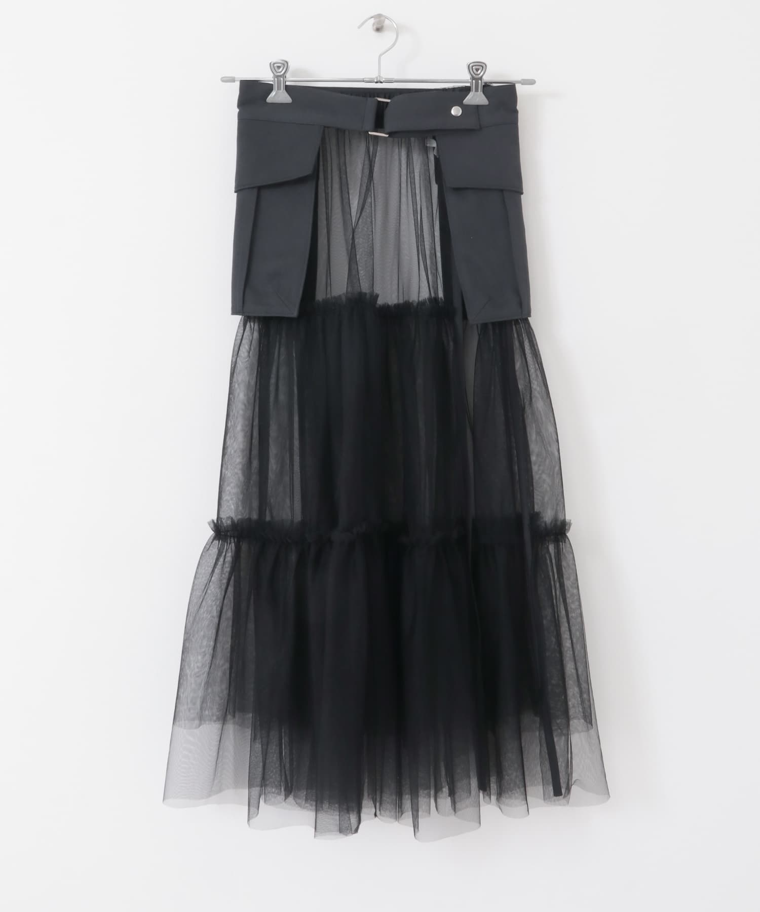 ポケットベルトSETチュールスカート CHARCOAL one