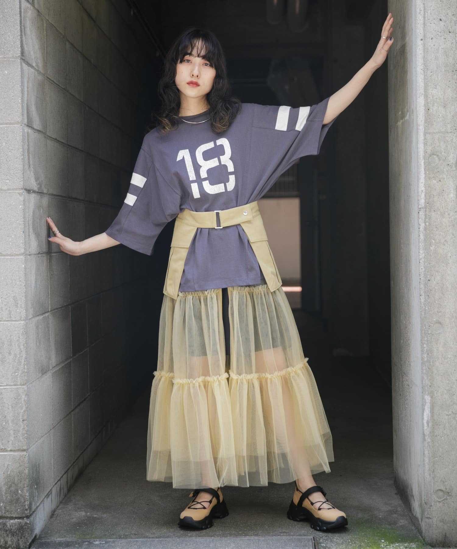 身長：160cm サイズ：one