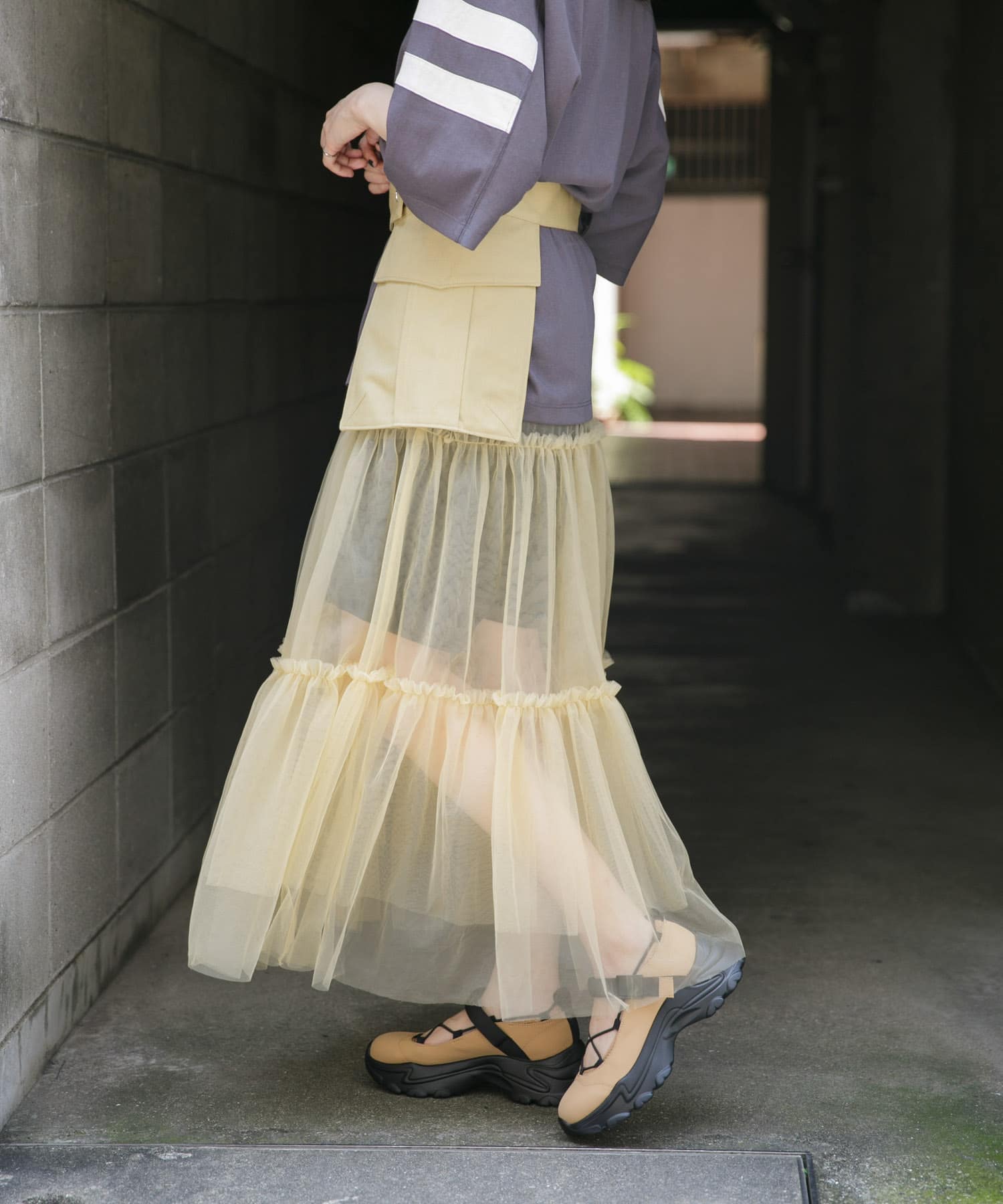 身長：160cm サイズ：one